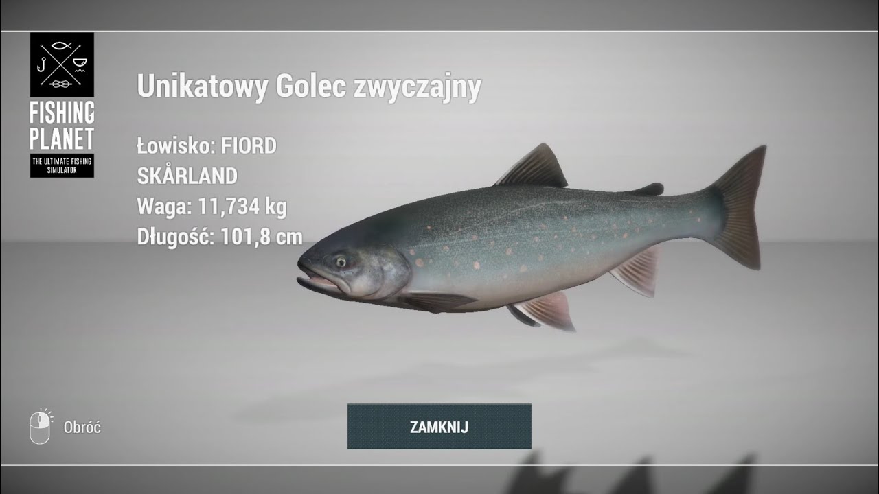 Fishing Planet Unique Arctic Char - SKARLAND FJORD NORWAY | Unikatowy Golec zwyczajny