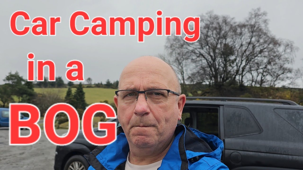 CAR CAMPING on a BOG / SHROPSHIRE HILLS / BELGIAN MALINOIS
