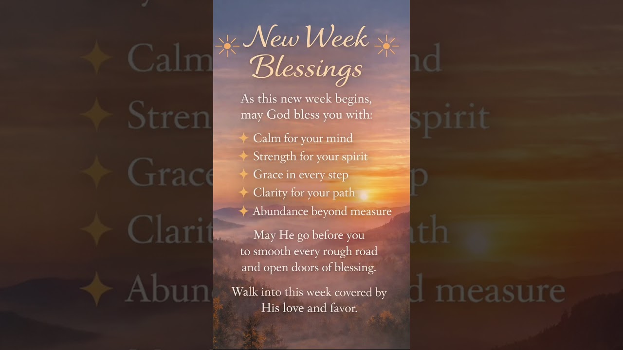 New Week Prayer &mdash; Step Into Blessings & Favor