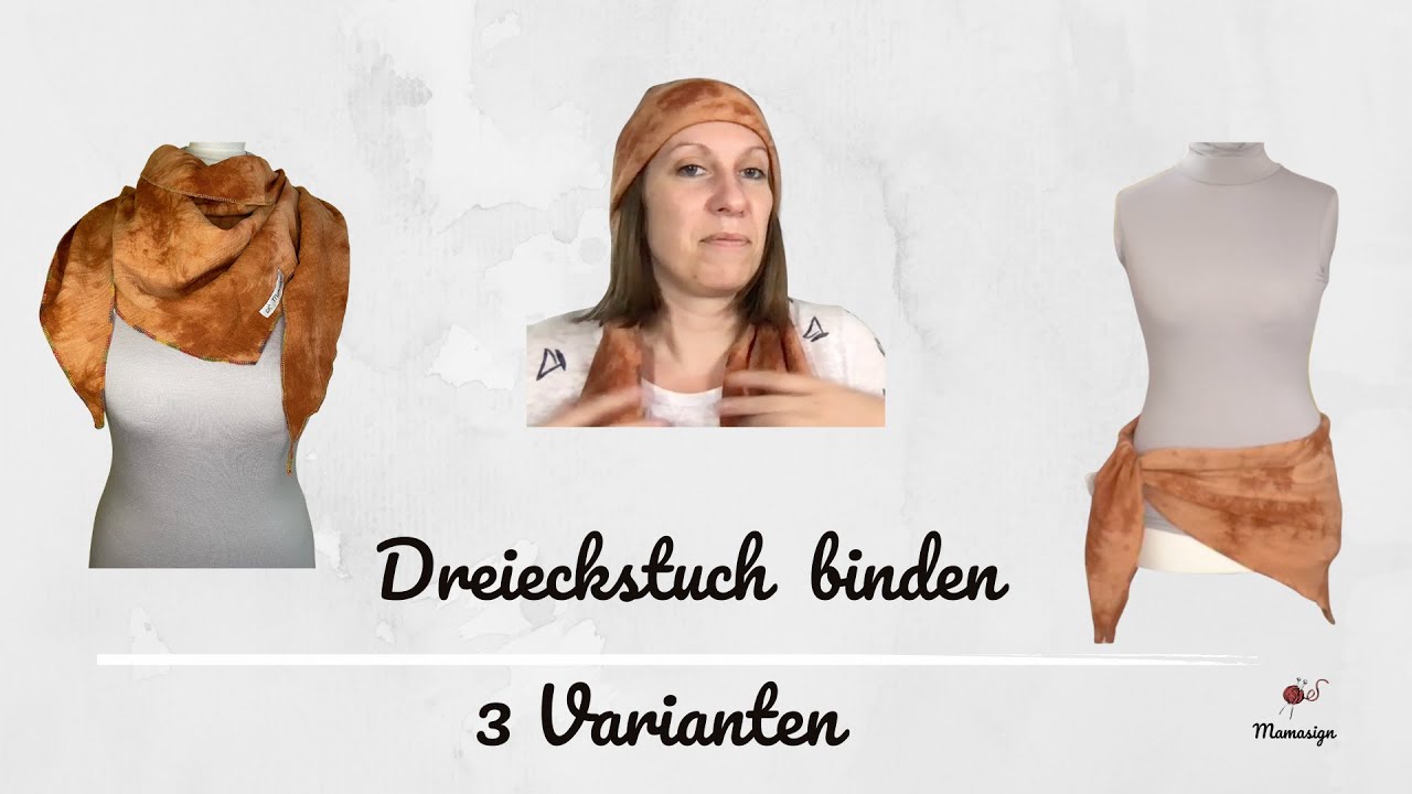3 Varianten ein Dreieckstuch zu binden - Tuch binden