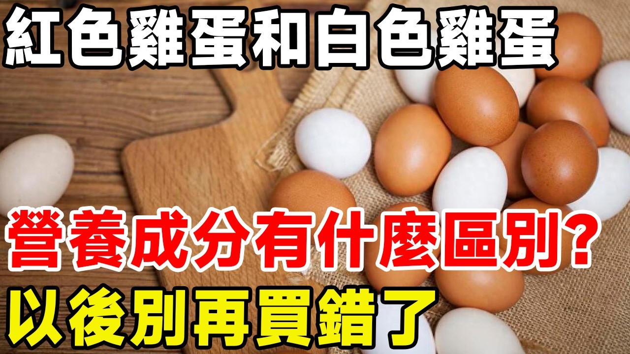 紅色雞蛋和白色雞蛋，營養成分有什麼區別？以後別再買錯了#科普頻道 #科普 #鸡蛋 #美食 #动物