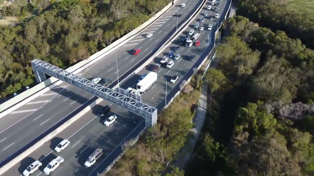 Gateway Bikeway along Gateway Motorway, Bracken Ridge to Boondall Brisbane 4K