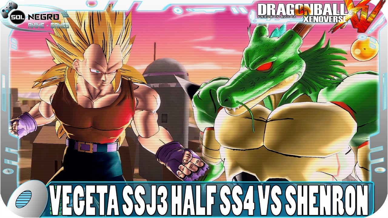 Vegeta SSJ3 HALF SSJ4 meets Dragon Shenron Z Warrior - Dragon Ball Xenoverse Gameplay mod