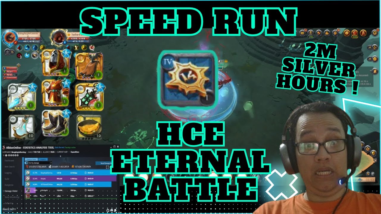 HCE ETERNAL BATTLE 14 SPEED RUN | POV DPS CHILLHOWL ALBION ONLINE 2024