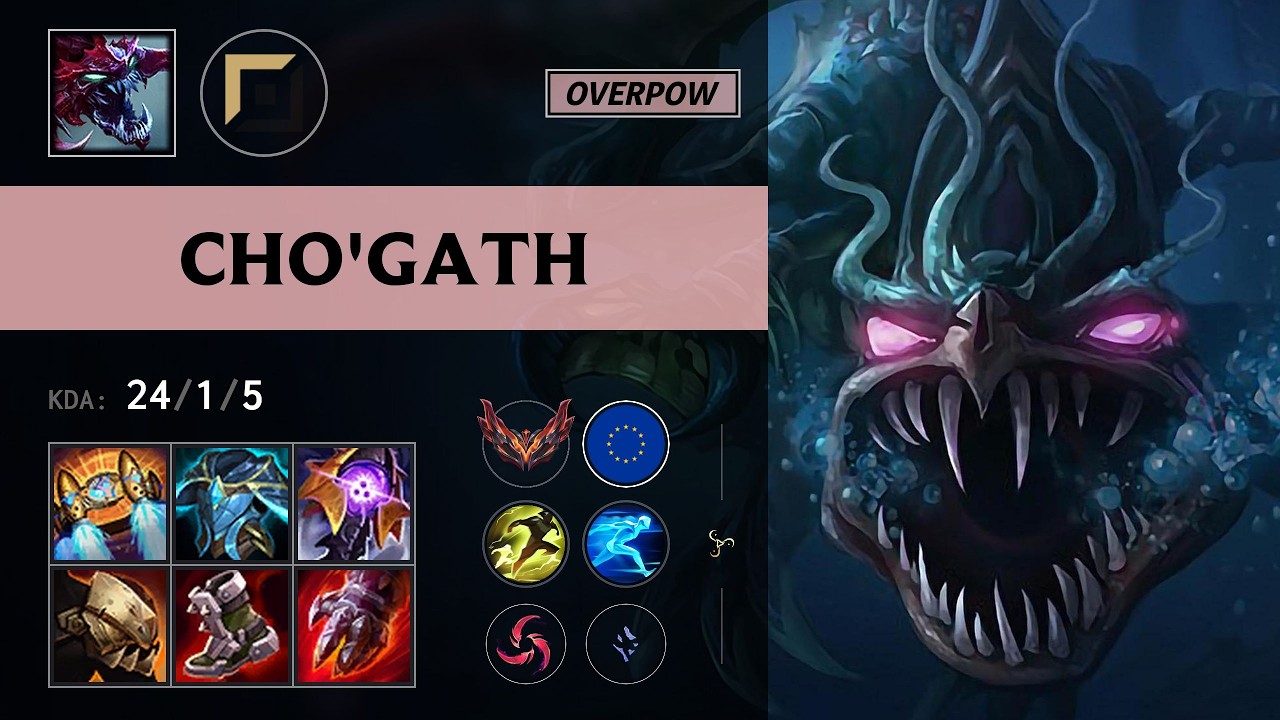 (POL Overpow) Cho'Gath Top vs Illaoi - EUW Grandmaster Patch 26.17