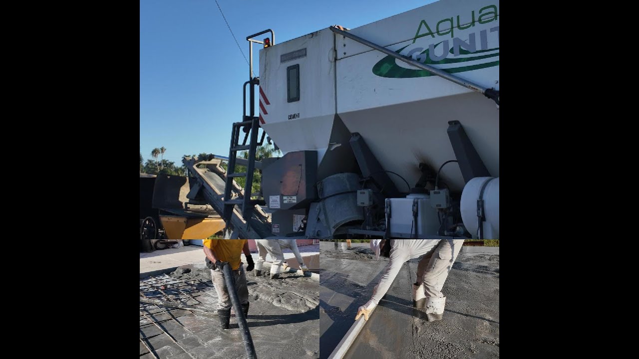 How To Pour and Finish A Concrete Slab! with The New Ready Mix Truck!