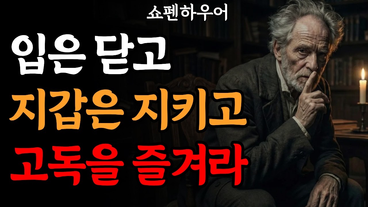 입은 닫고, 지갑은 지키고, 고독을 즐겨라: 쇼펜하우어가 남긴 노년의 절대 무기 | 인생론 | 처세술 | 인간관계 | 오디오북