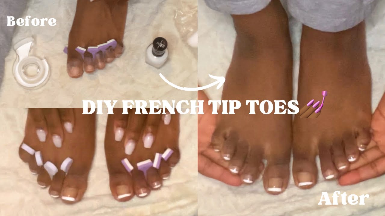 HOW TO DIY FRENCH TIP TOES | EASY & CHEAP NATURAL