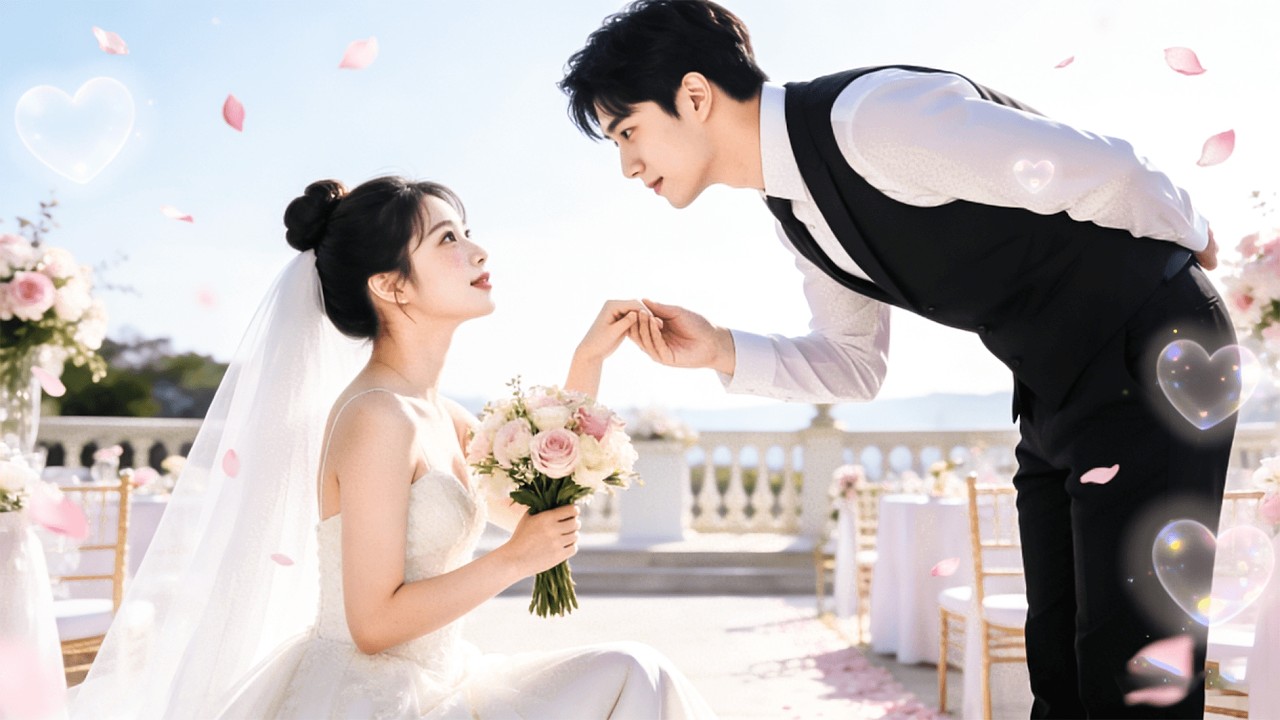 婚禮當天未婚夫求婚閨蜜還笑我嫁不出去，我當場閃婚現場服務員，沒想到他竟是權勢滔天的豪門霍家繼承人，婚後處處把我寵上天！#短劇 #全集 #甜寵 #熱播