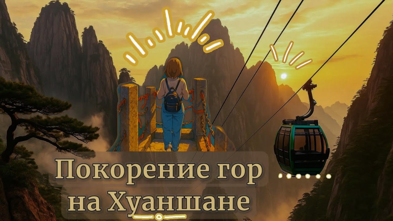 Vlog из Хуаншань! Покорение гор,  встреча с обезьяной и водопад около отеля!