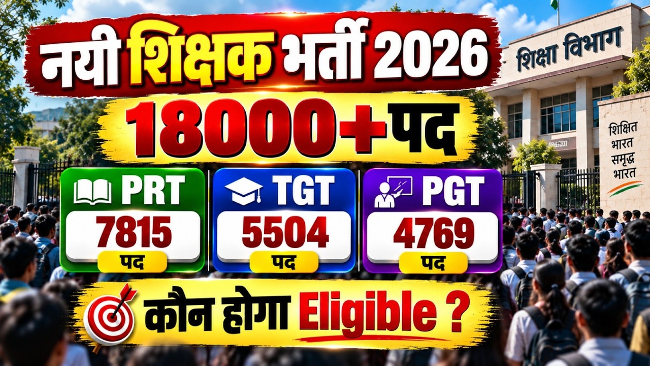 NEW Teacher Vacancy 2026🔥 | PRT TGT PGT New Vacancy 2026 | Shikshak Bharti Latest News