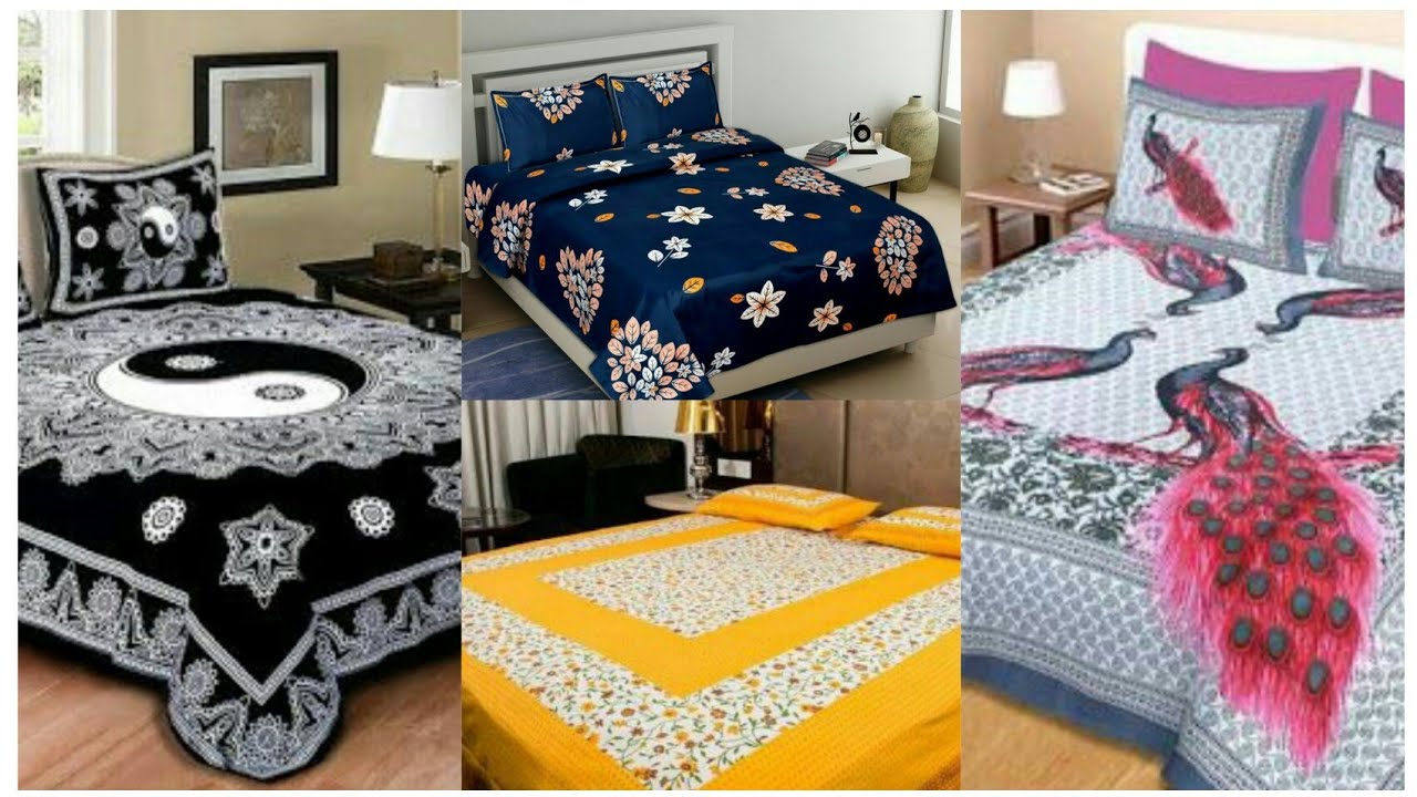 New style of cotton Double Bedsheet printed|| floral Bedsheet Design