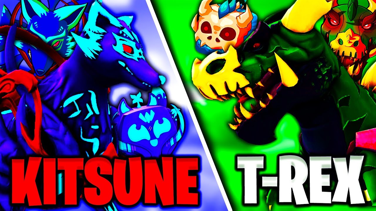 ¿Qué Bestia FARMEA Mejor? 🤔 KITSUNE vs T-REX en BLOX FRUITS...🦖🦊