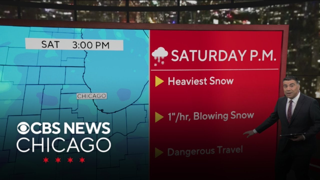 Tracking winter storm for Chicago area