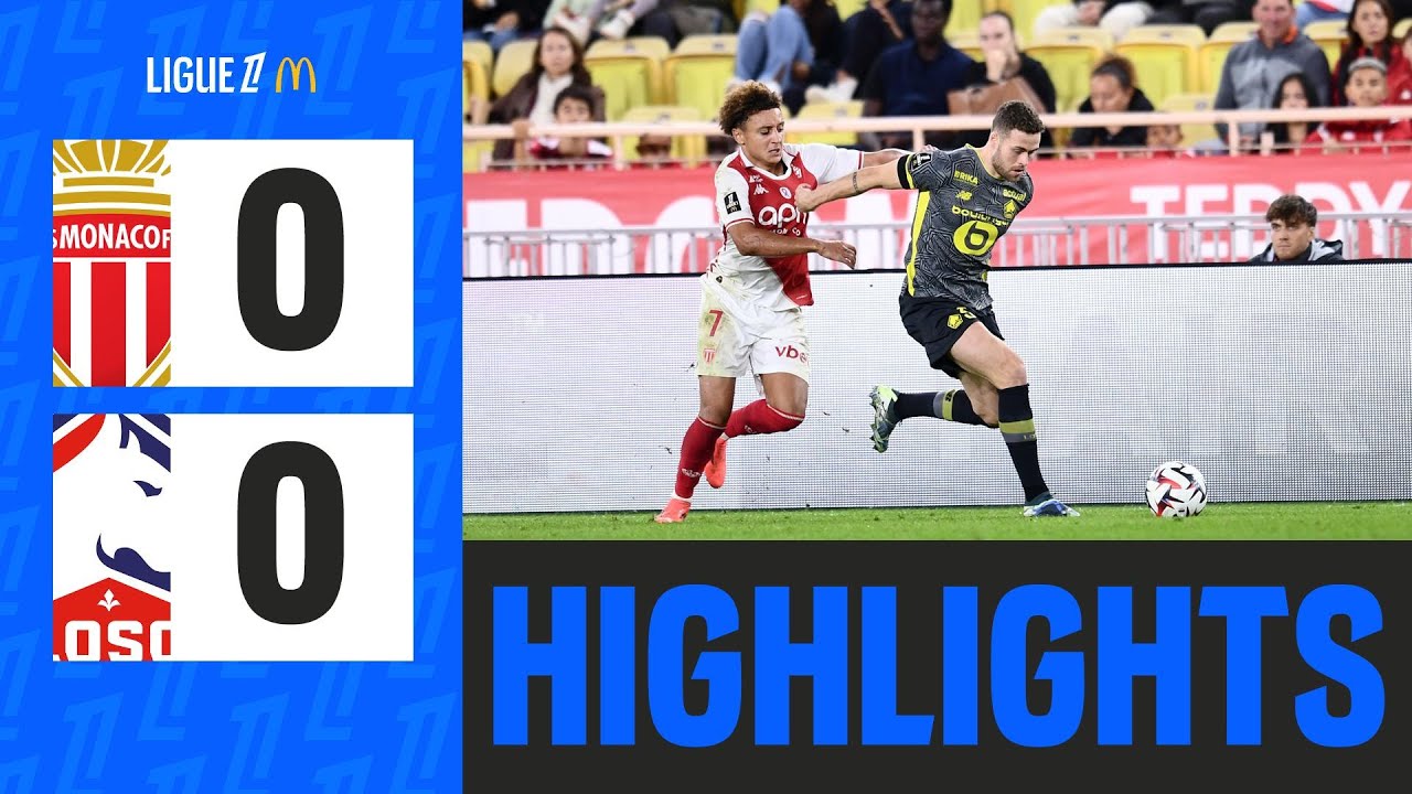 Lille NEUTRALISE Monaco &agrave; Louis II | 8&egrave;me journ&eacute;e - Ligue 1 McDonald's 24/25