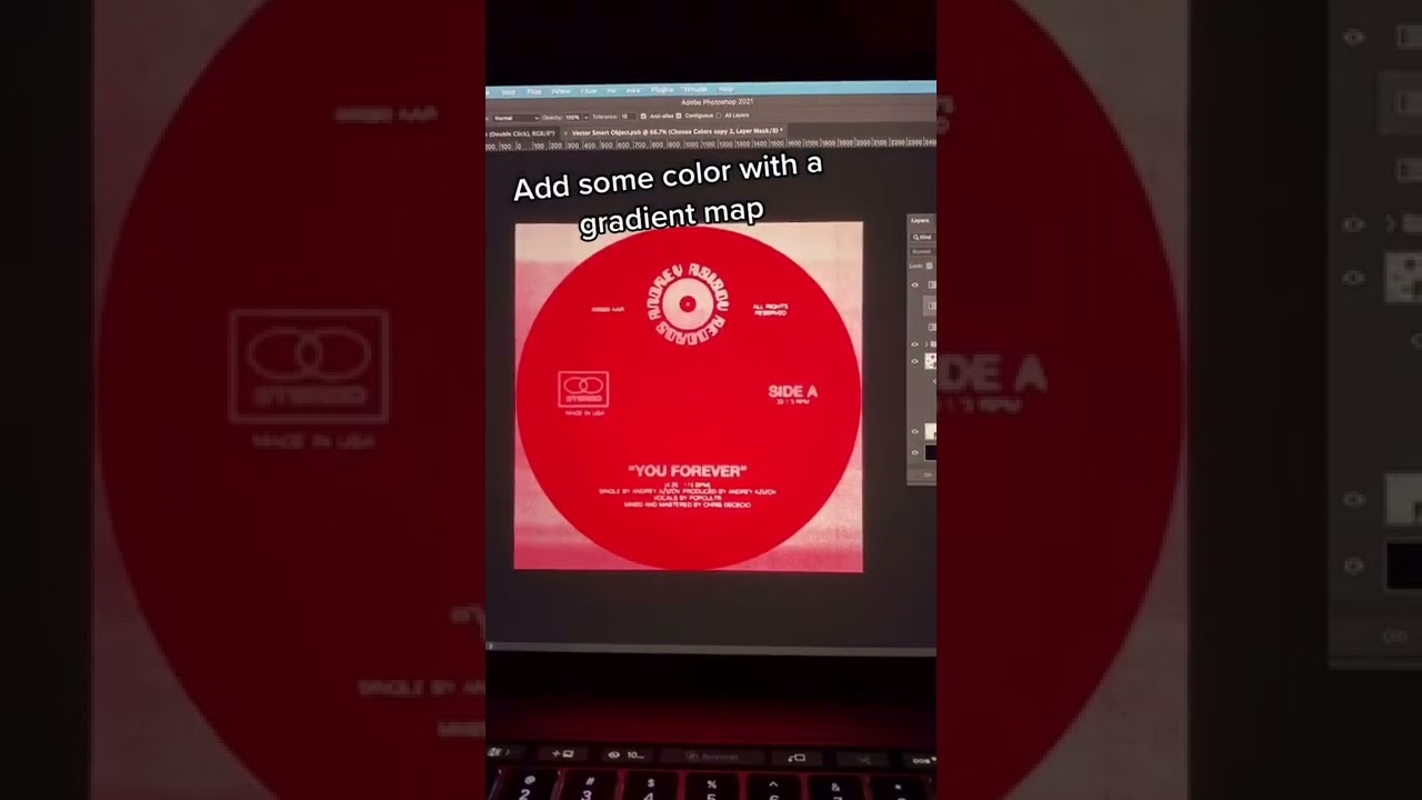 Creating super realistic vinyl cover art! Link in my bio for this template and a ton more design ...