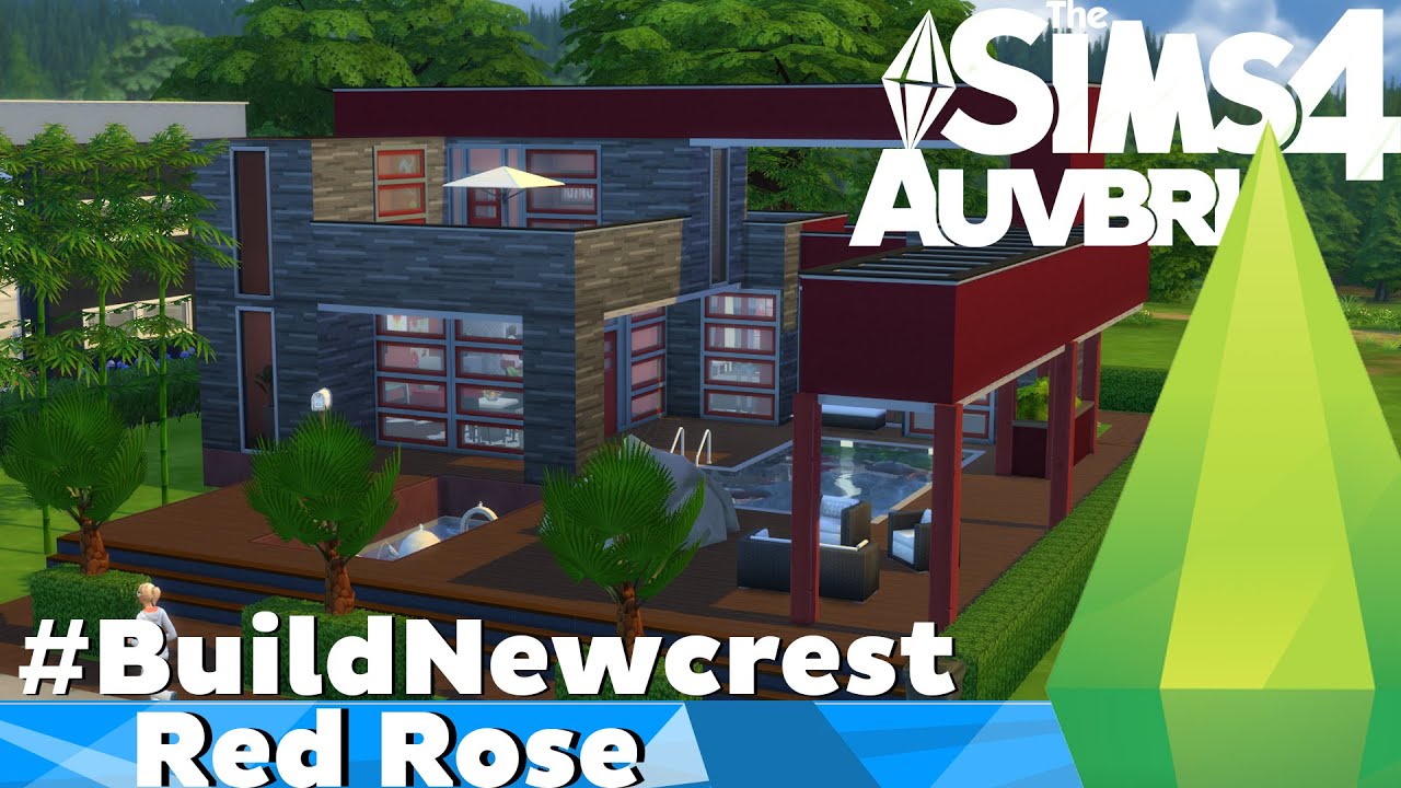 The Sims 4 - #BuildNewcrest - Красная роза модерн