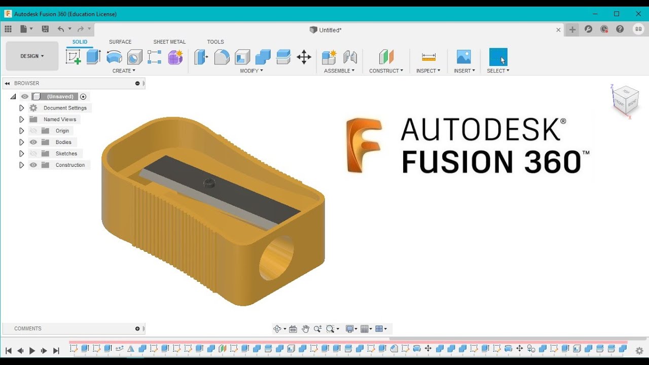How to Create - Aspera Sharpener Design in Autodesk Fusion 360