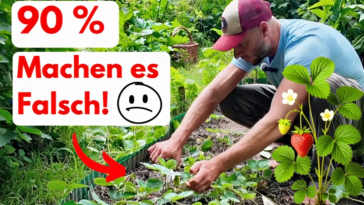 90 % machen es FALSCH! 🍓 Erdbeeren im Juli RICHTIG schneiden & pflegen!