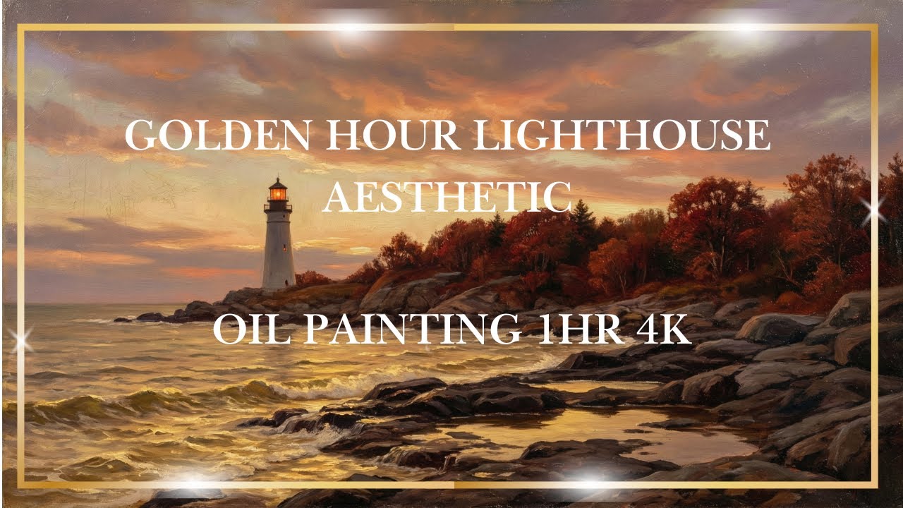 Golden Hour Lighthouse Aesthetic