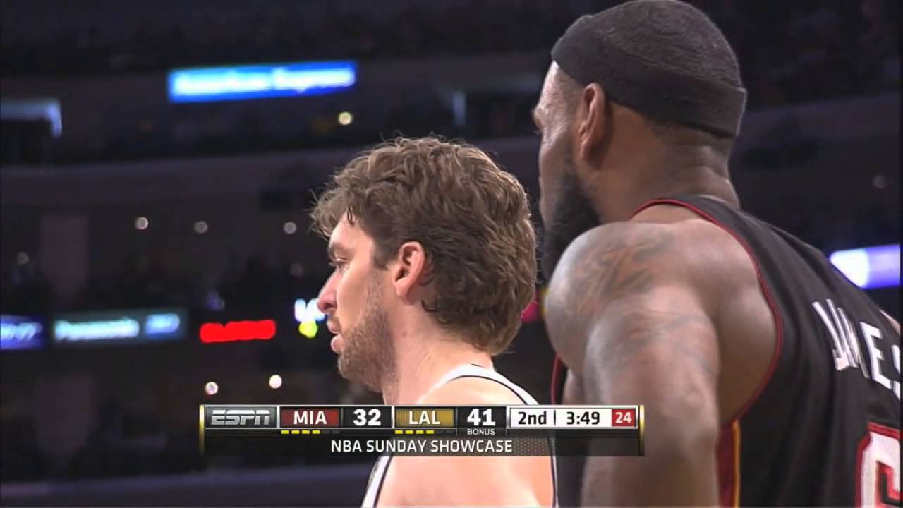 Lebron James: 25 Points, 13 Rebounds, 7 Assists vs Lakers Full Highlights (2012.03.04))