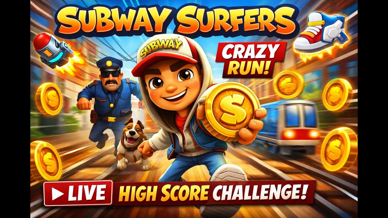 🔥 SUBWAY SURFERS LIVE GAMEPLAY | High Score Run | Crazy Chase | FuN2Zzz is Live 🔥