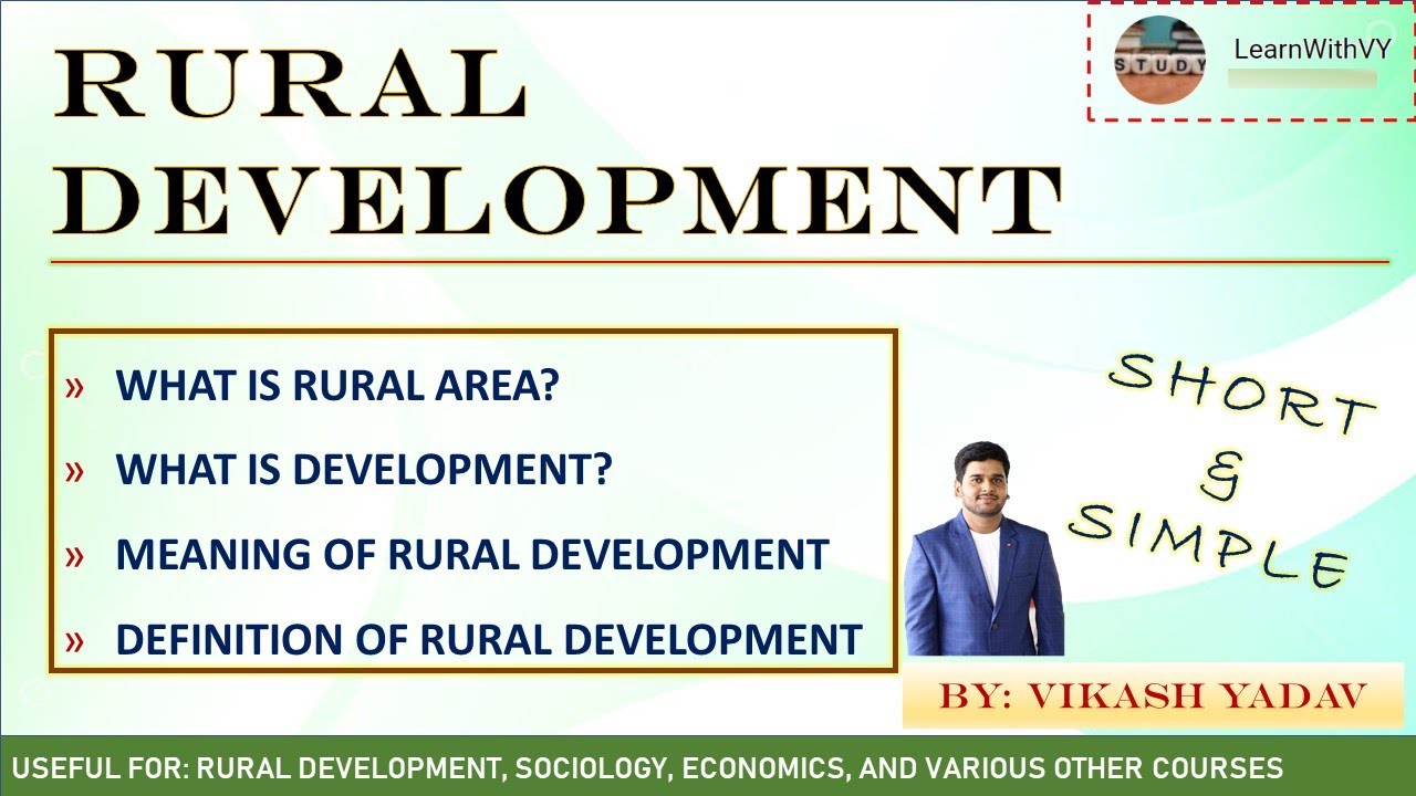 RURAL DEVELOPMENT || Definition || English Notes || Detailed Explanation