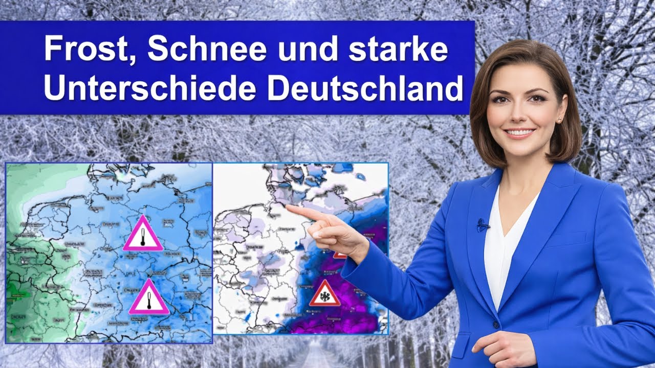 Deutschland erwartet starken Frost, Schneefall und extreme Temperaturunterschiede