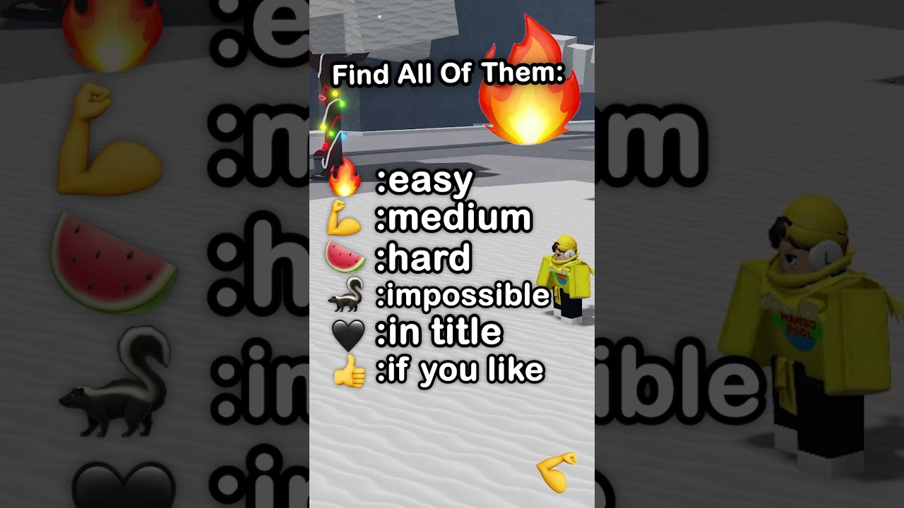 FIND EVERY EMOJI..🤫 🤔 🖤 #roblox #shorts