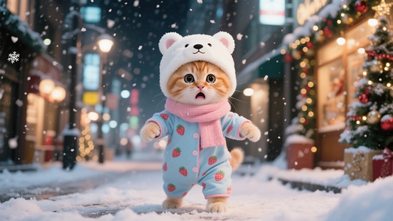 Mama Cat Delivery All Night 🛵, Adorable Ginger Kitten Finds and Hugs Her at Midnight 😿❤️