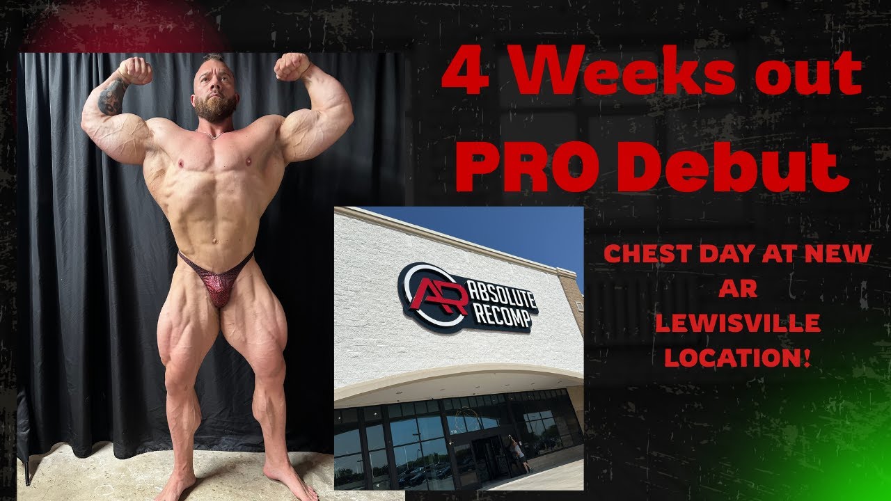 IFBB Pro Brandon Barrow - Chest Day 4 Weeks out - Pro debut and New AR Location VLOG