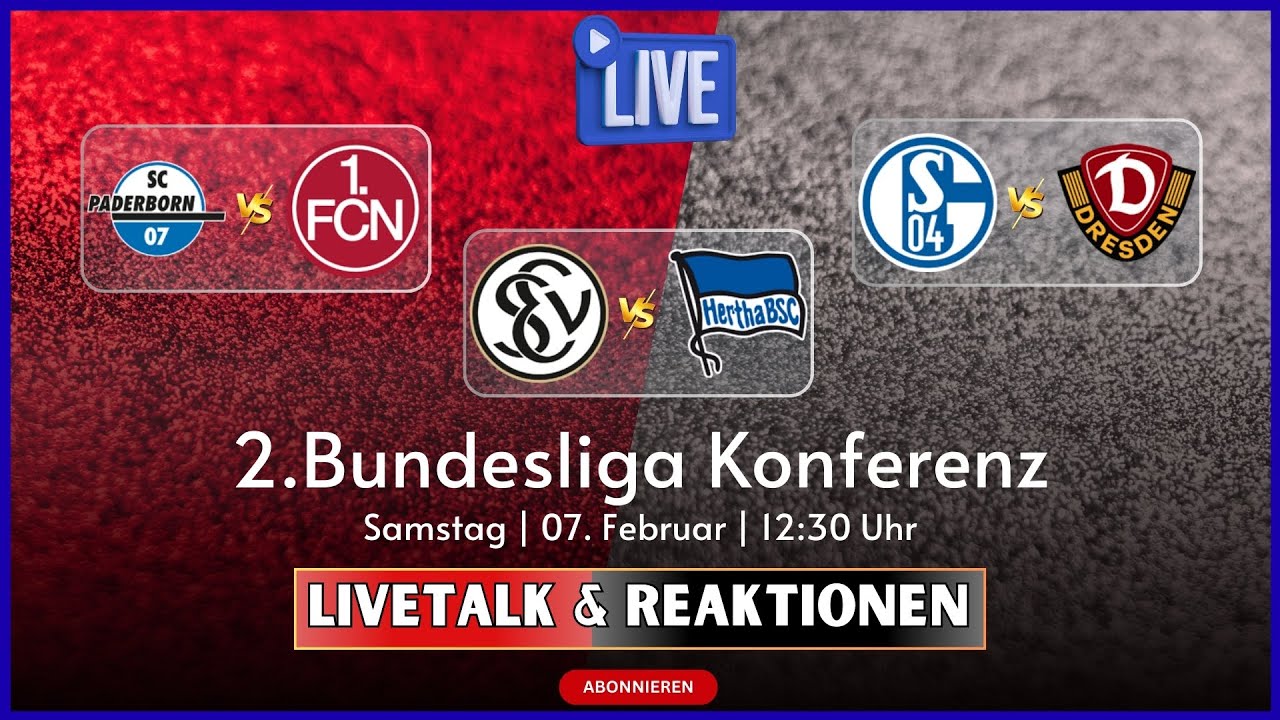 🔵21. Spieltag | 2 Bundesliga | Samstag Konferenz
