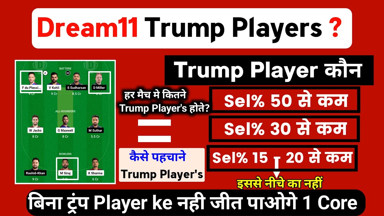 #dream11 | dream11 trump Player ? | Trump Player kaise pahchane | dream11 tips trick