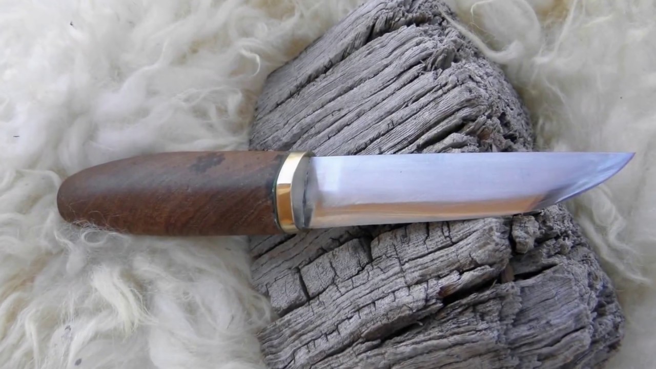 Forged custom silversteel puukko knife