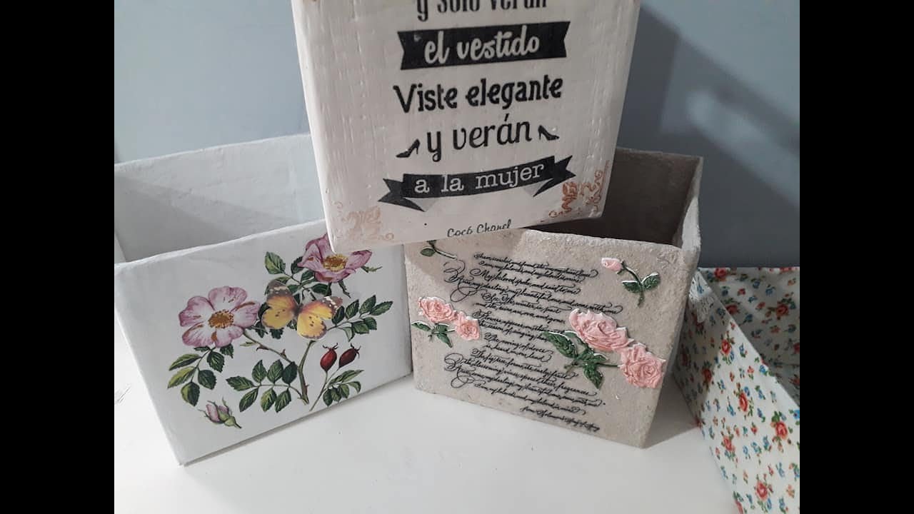Como decorar fácil cajas de cartón endurecidas Reciclado de cajas. Pinturas Eterna #gracielaherman