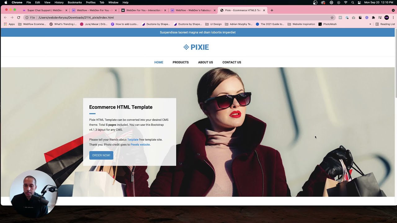 Building an Ecommerce site in Webflow - Live Stream 9/20/2021
