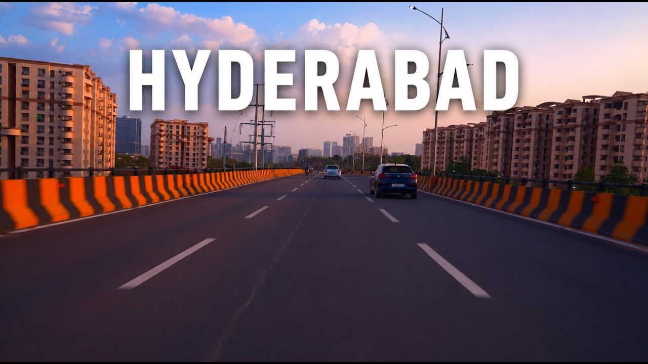 HYDERABAD DRIVE 2026 🇮🇳 | Stunning Evening Drive Through Hyderabad's Modern Skyline | 4K HDR