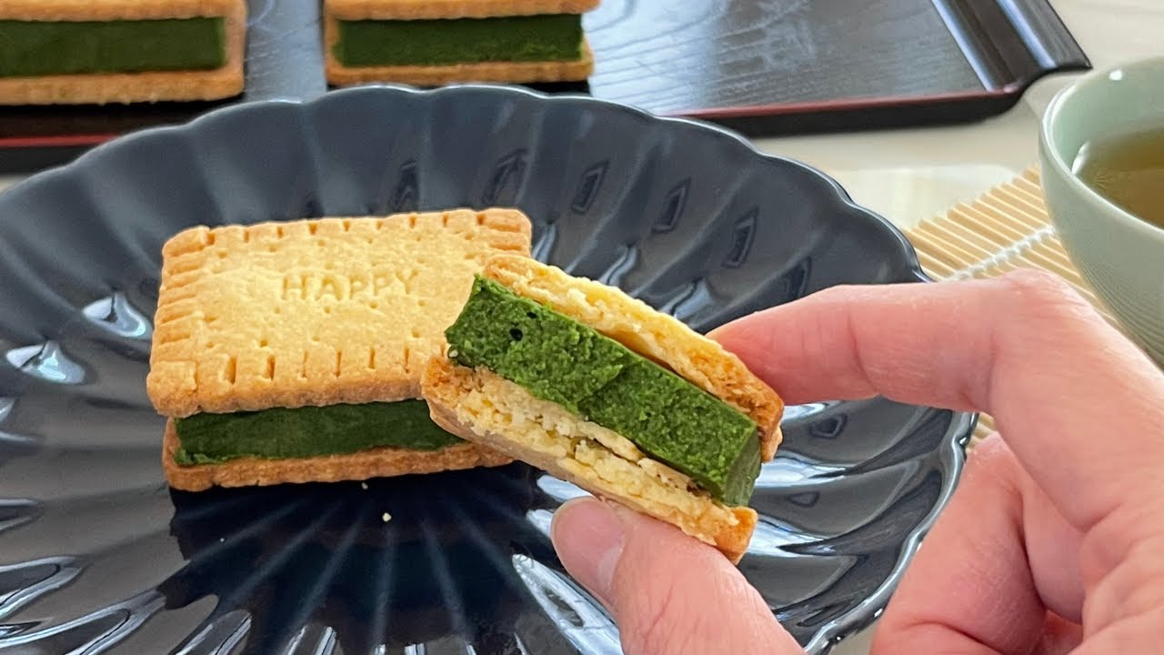 夾心抹茶生巧克力/Matcha Chocolate Sandwich/抹茶生チョコサンド(cc字幕)