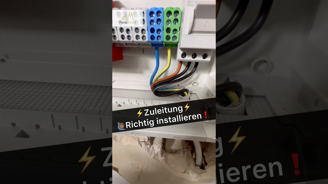 ⚡️Zuleitung Richtig installieren ⚡️  #elektrik #elektriker #strom #elektro #electrician #handwerk