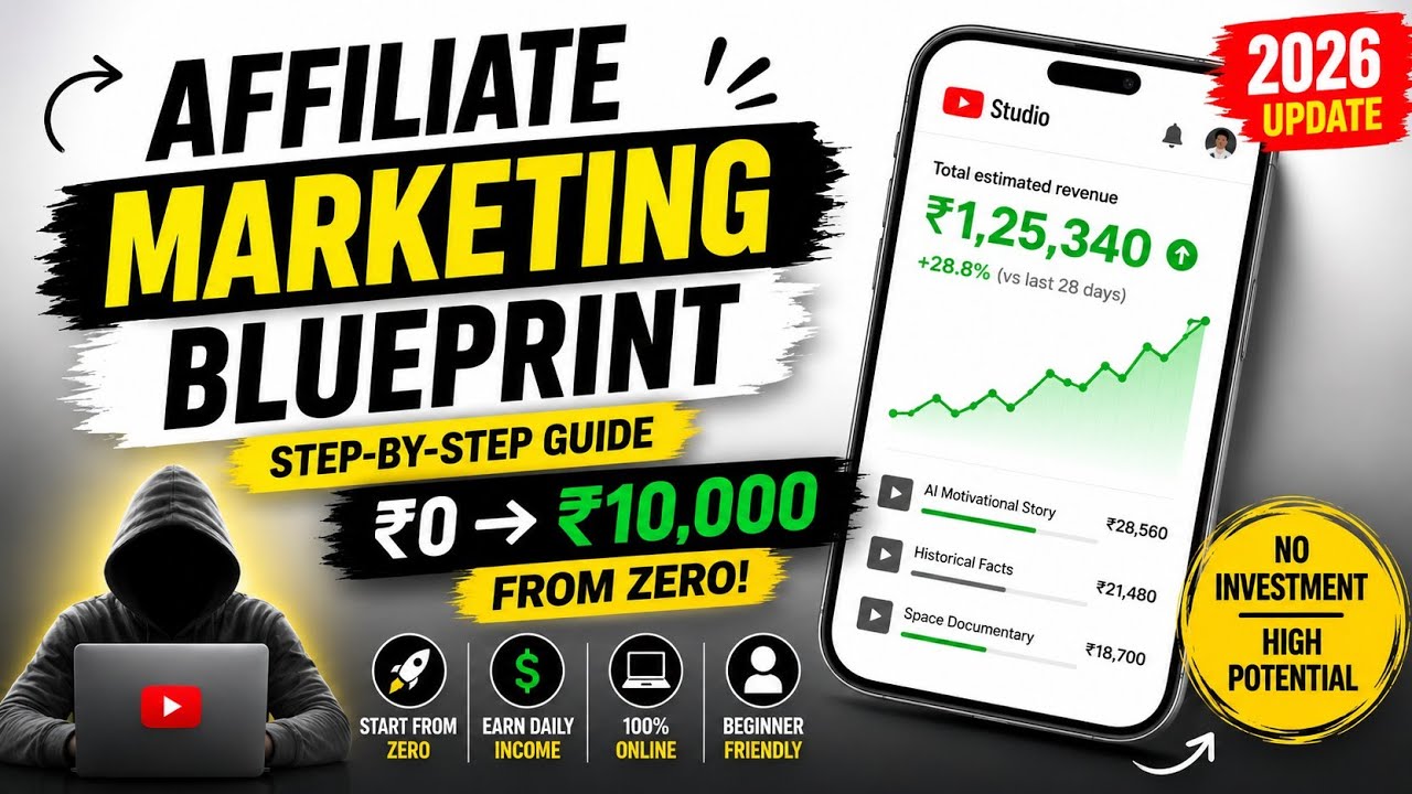 Affiliate Marketing Blueprint 2026 🔥 (Step-by-Step Guide to Earn ₹10,000 from Zero)