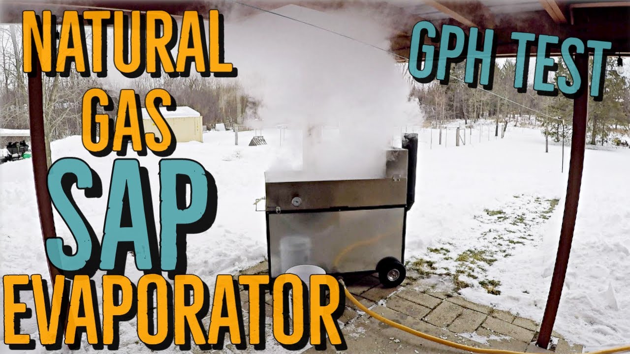 Testing Natural Gas Maple Syrup Evaporator Homemade