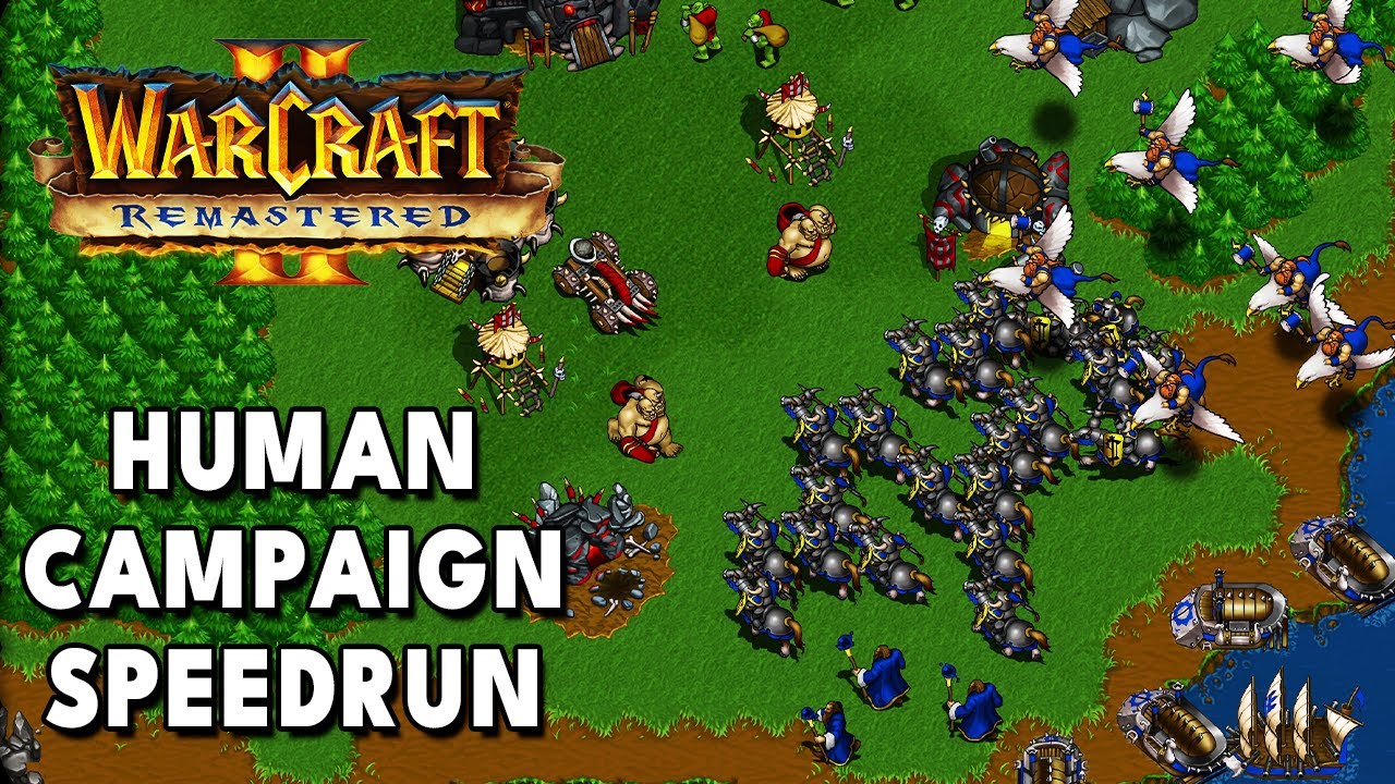 Warcraft 2 Remastered Human Campaign Speedrun [4K]