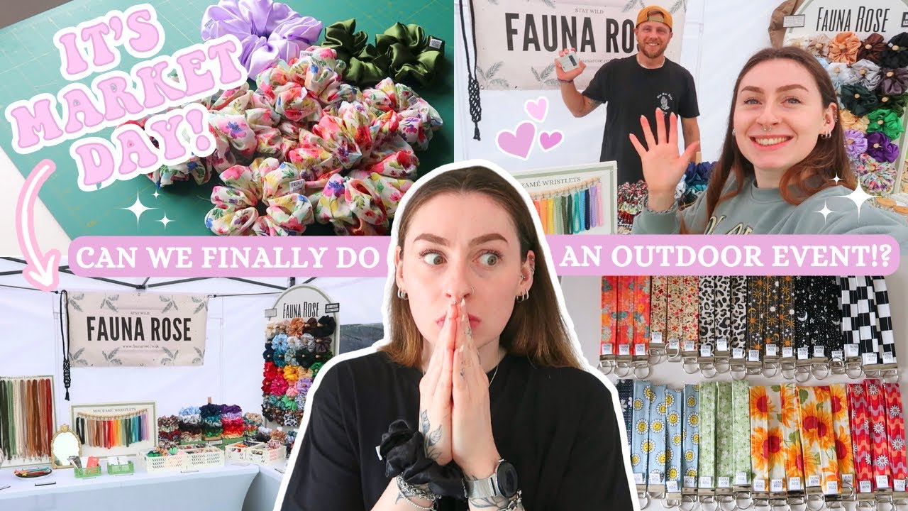 STUDIO VLOG #90 ☆ MARKET DAY! SMALL BIZZ SET UP! | Fauna Rose ☆