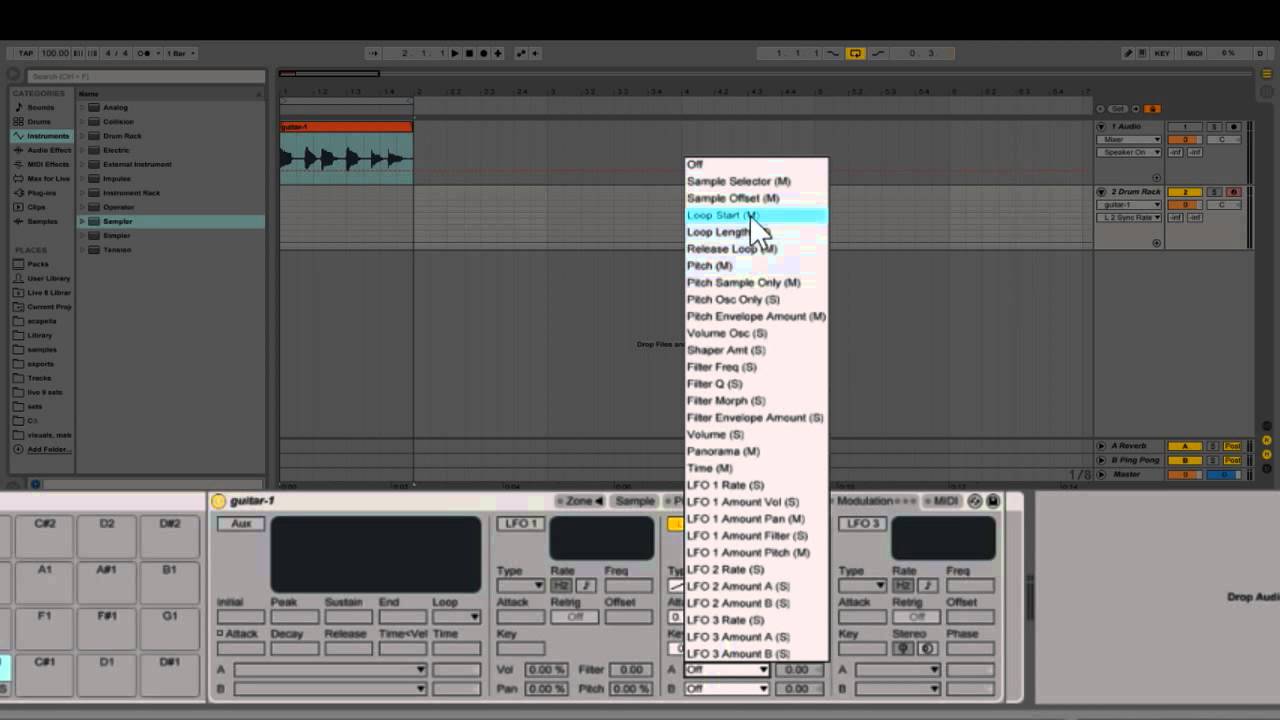 Audio Warping in Drum Racks with Sampler - Ableton Live Cheats #1