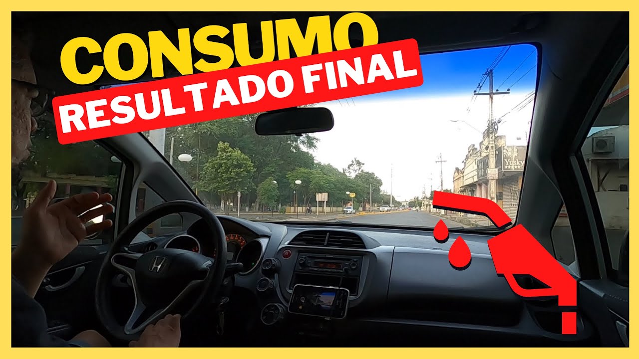Honda Fit 1.4 automático, resumo final do consumo na GASOLINA