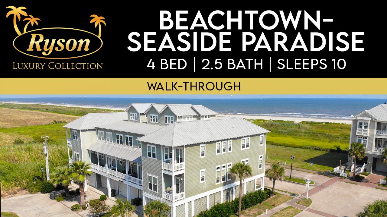 Luxury Beach Vacation Home in Beachtown Galveston | Seaside Paradise | Ryson