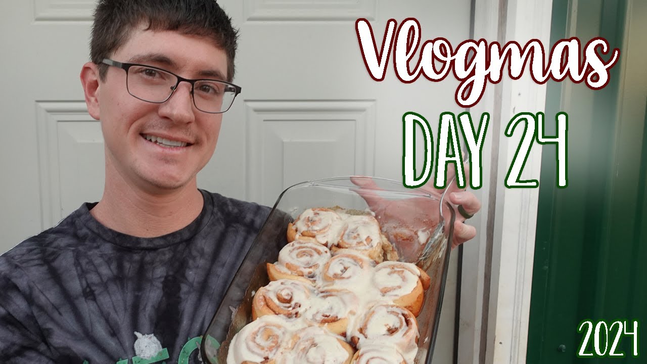 Vegan Cinnamon Rolls for Christmas Eve! | Vlogmas Day 24 | Ohcluck