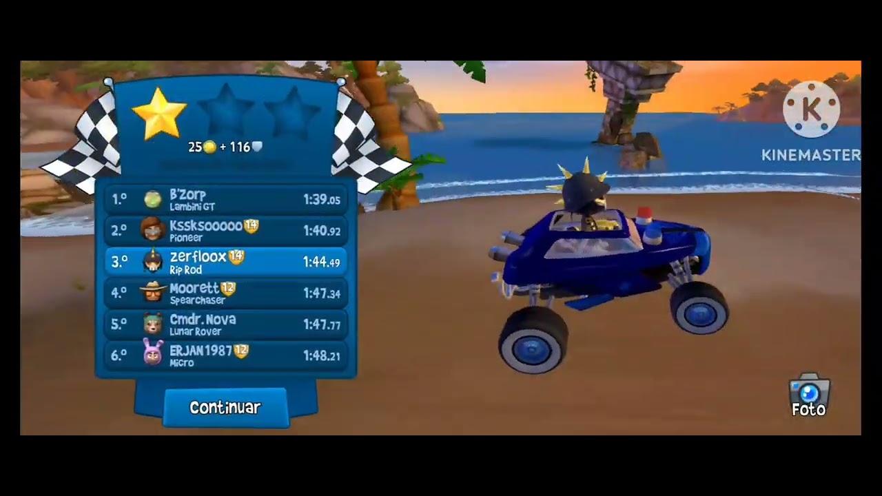 Jugando Beach Buggy Racing 2 en Android con 5 de los Autos más rápidos de Hot Wheels