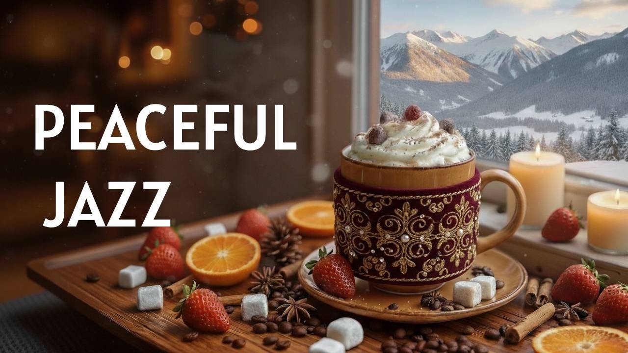 Peaceful Springtime Soft Jazz for Focus | Quiet Jazz & Fireplace for Studying, Working