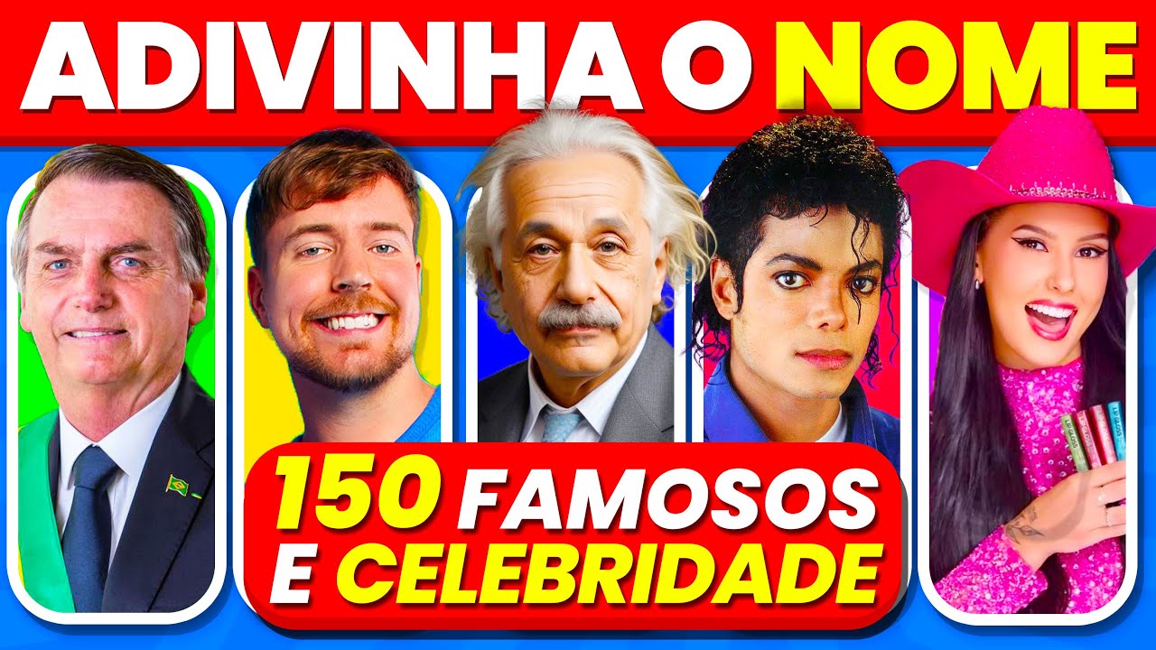 Adivinhe 150 Famosos ✨ Celebridades e Personagens Históricos | 📚Capitão Quiz